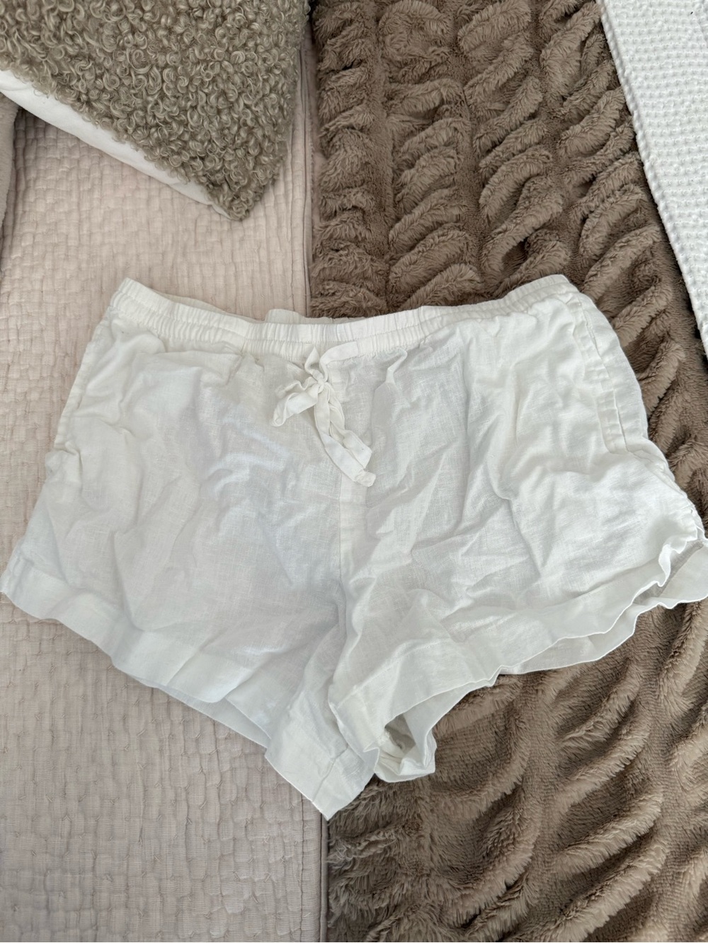 Victoria's Secret White Lightweight Sleep Shorts